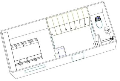 Letthus entreprenør 8 pers. spiserom, dusj og gard